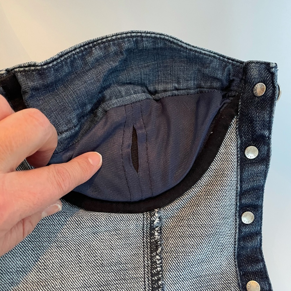 MISS SIXTY blue denim bustier crop top, size small - Picture 5 of 11